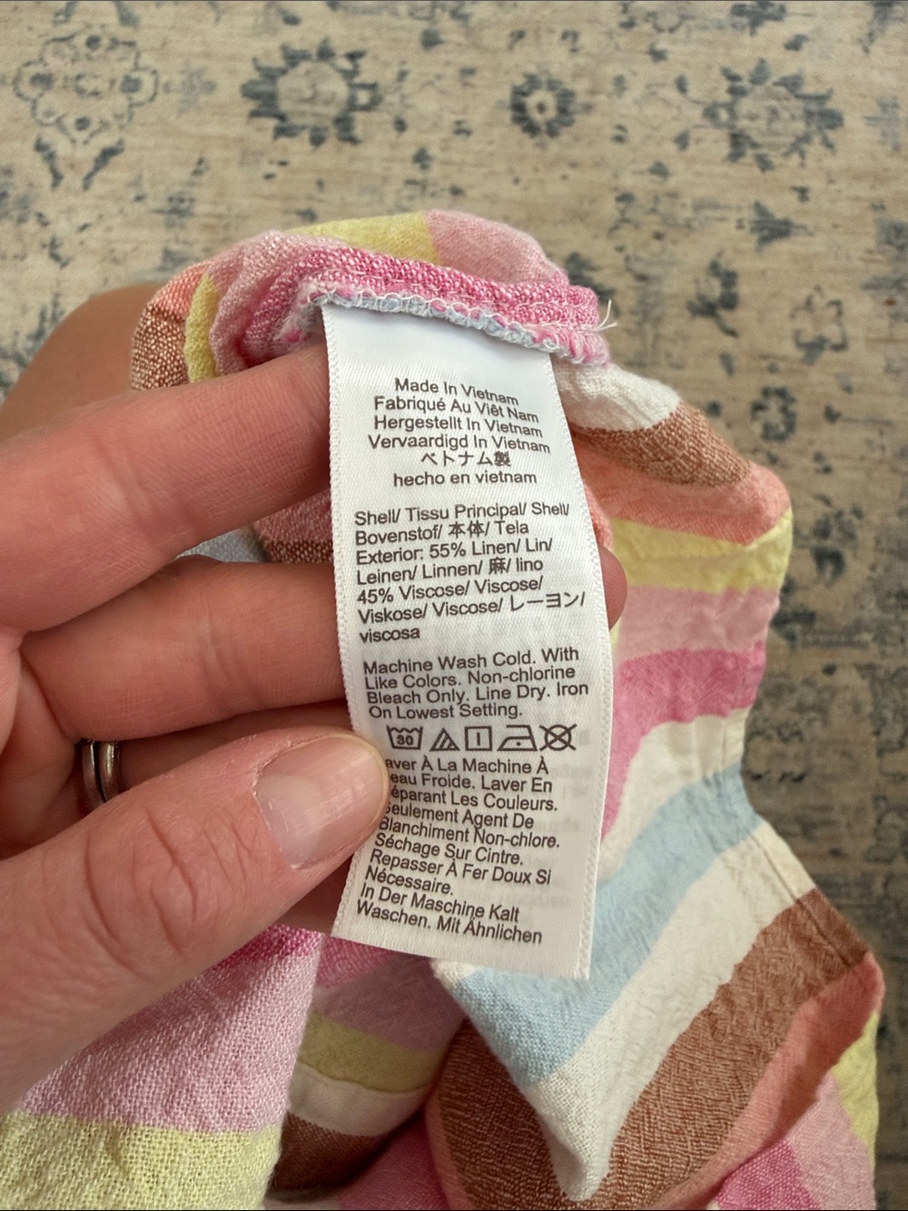 J. Crew Women’s Striped Ruffle Strap Button-Front Top - Multicolor - Picture 5 of 6